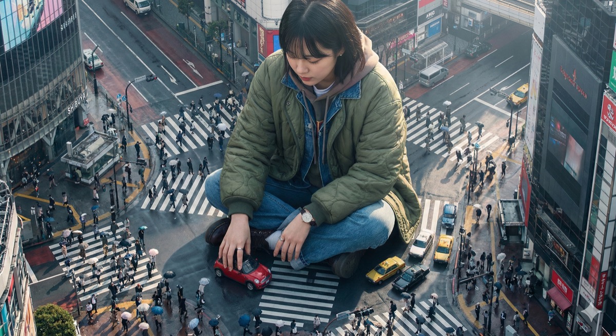 A Stunning Photorealistic Scene Of A Giant Korean