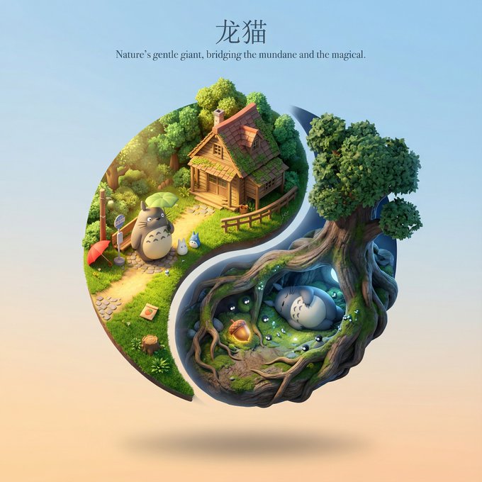 This Is A Floating Tai Chi Cute 3D