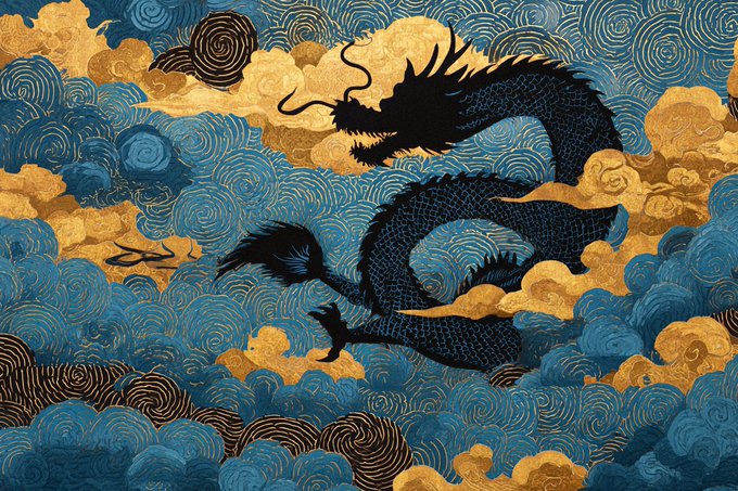 Elegant Japanese Ukiyo-e Silhouettes