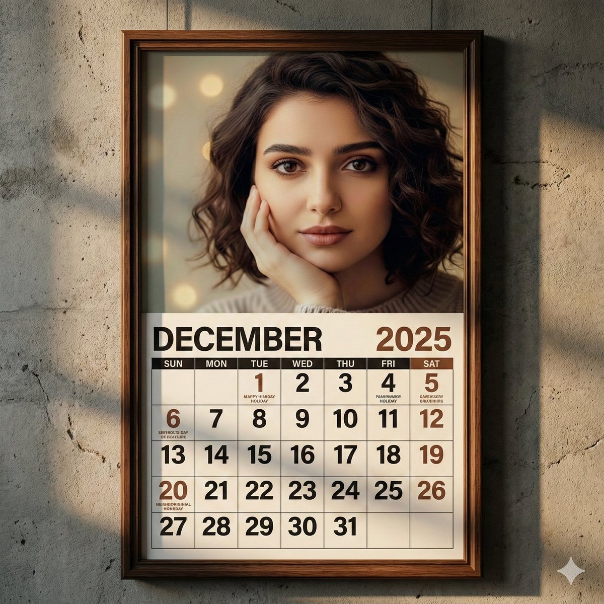 Craft A Realistic Wall Calendar