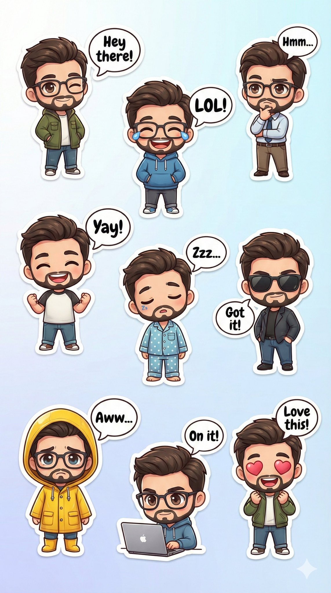 Craft Adorable 3D Chibi Sticker Sheets For Social