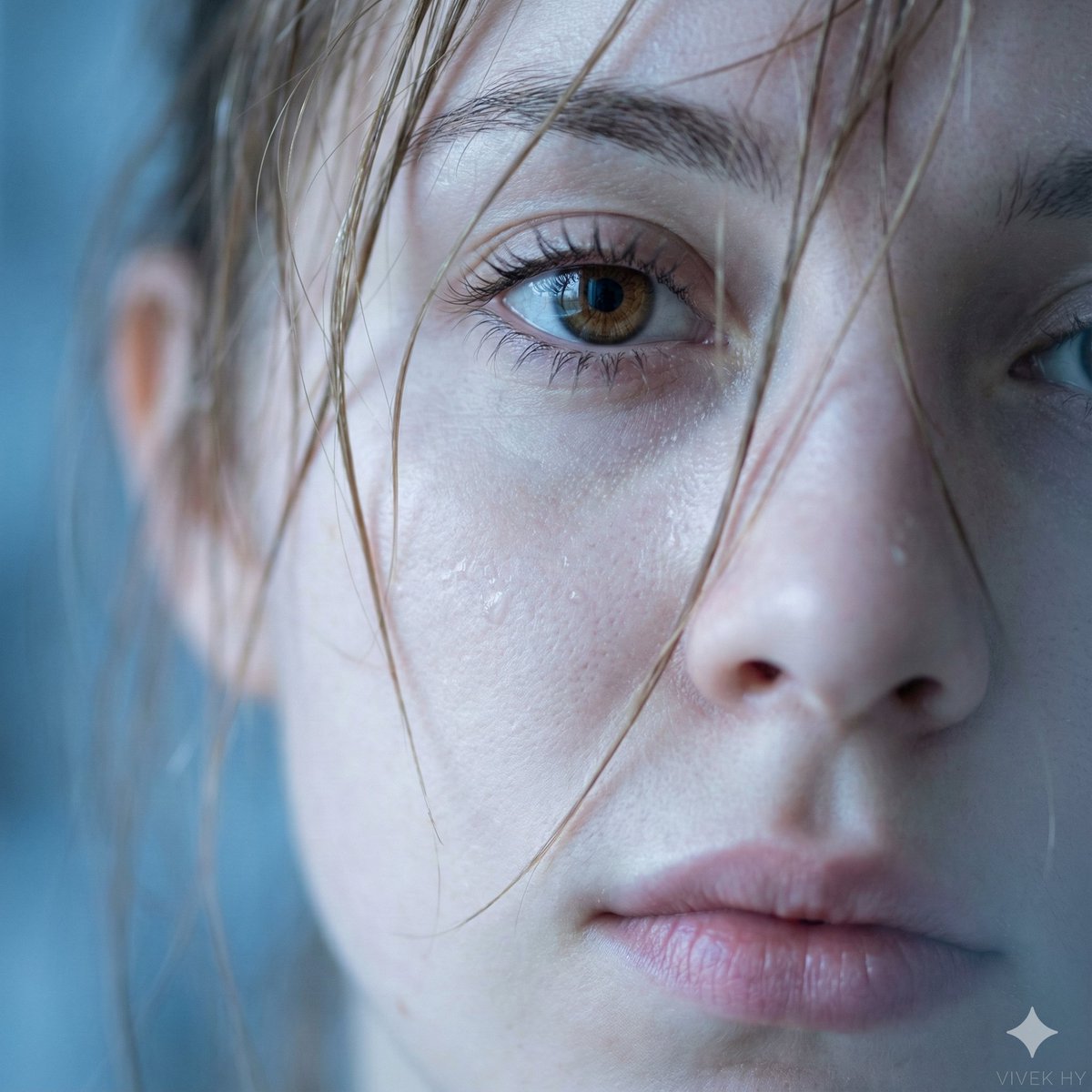 This Hyper-realistic Macro Portrait, Crafted