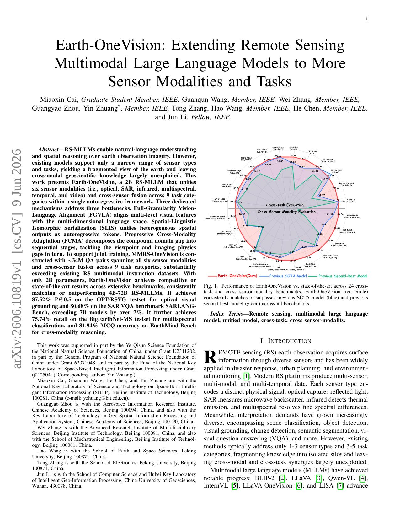 [20260609] Earth-OneVision: Extending Remote Sensing Multimodal Large ...