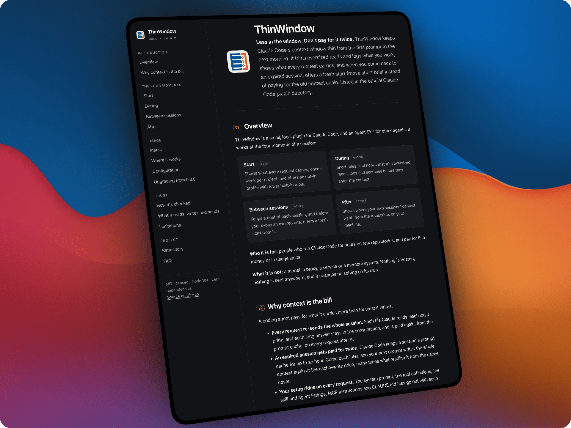 The ThinWindow documentation site