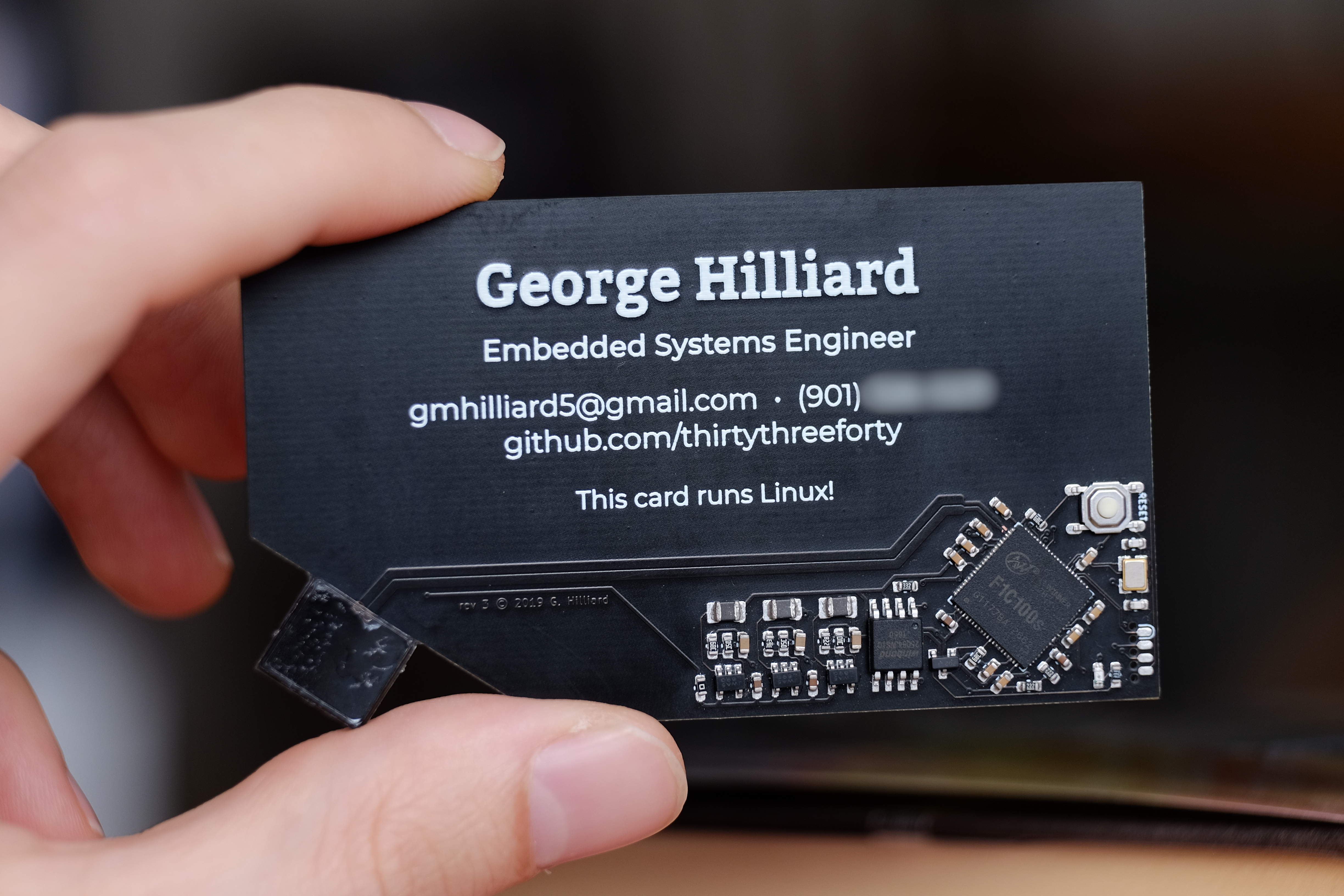 business card top