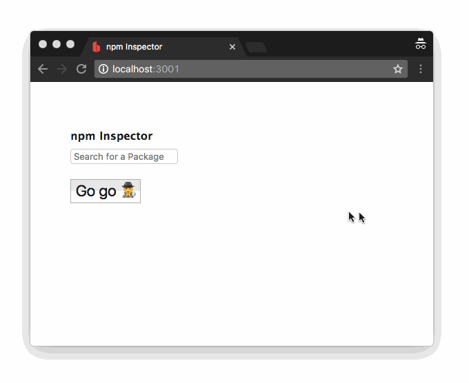 Gif demo of the app