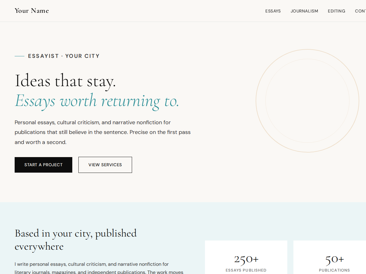 Quillwork: free WordPress FSE theme for design studios theme screenshot