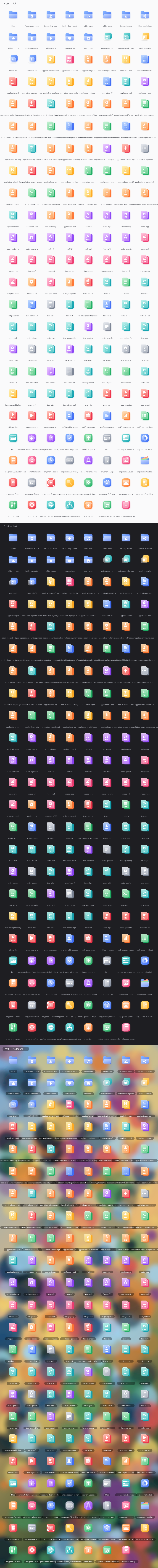 The whole set on light, dark and wallpaper backgrounds