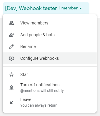 Configure webhooks