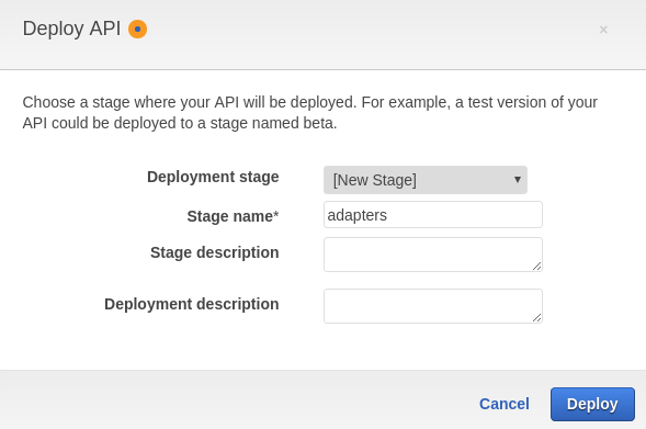 deploy api