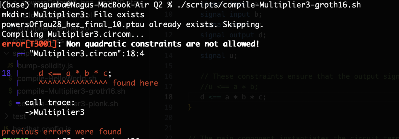 Non-quadratic constraint error output multiplier3