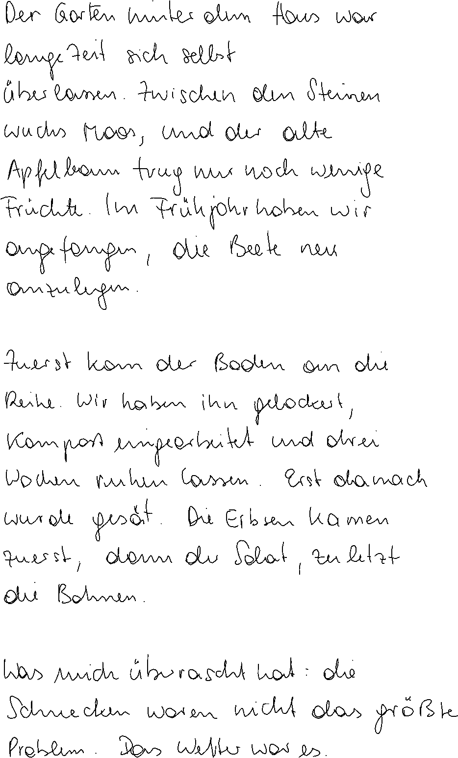 The handwritten reference page for Clean prose