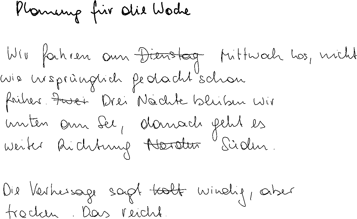 The handwritten reference page for Corrections