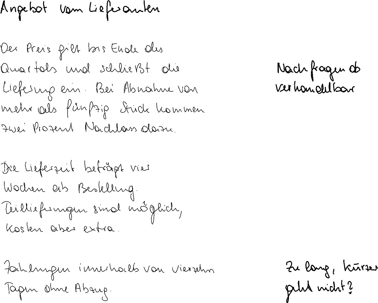 The handwritten reference page for Margin note