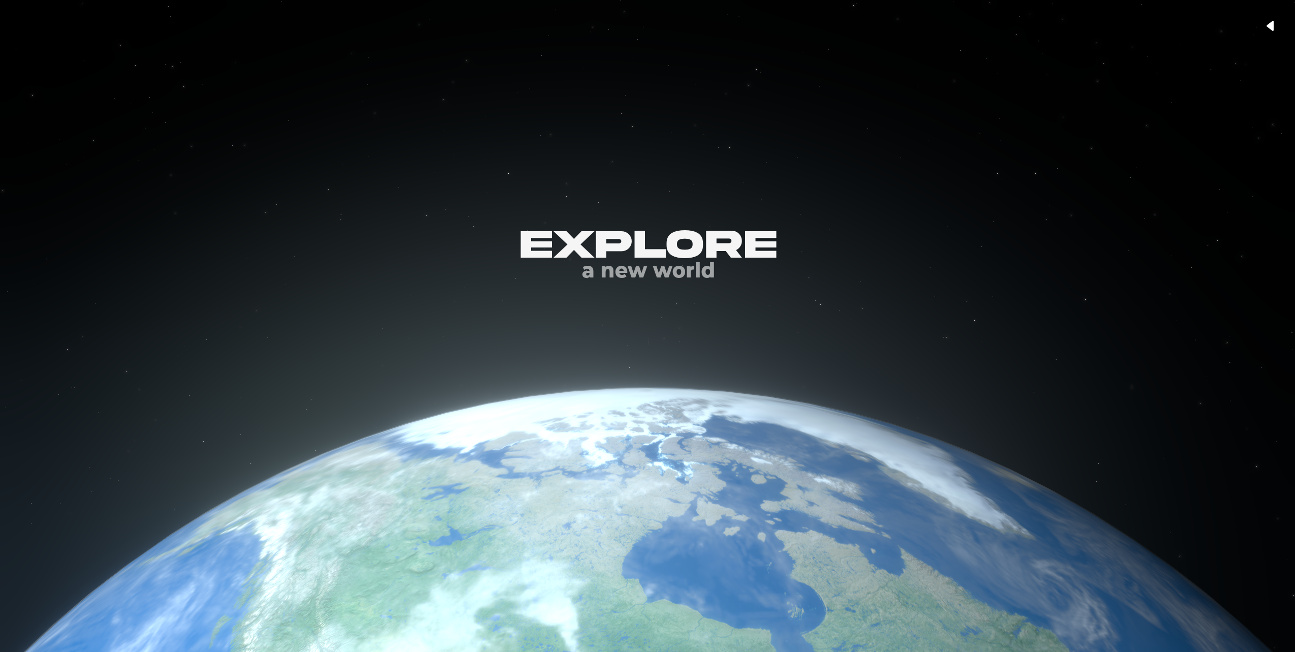 Spacescape Banner welcome screen