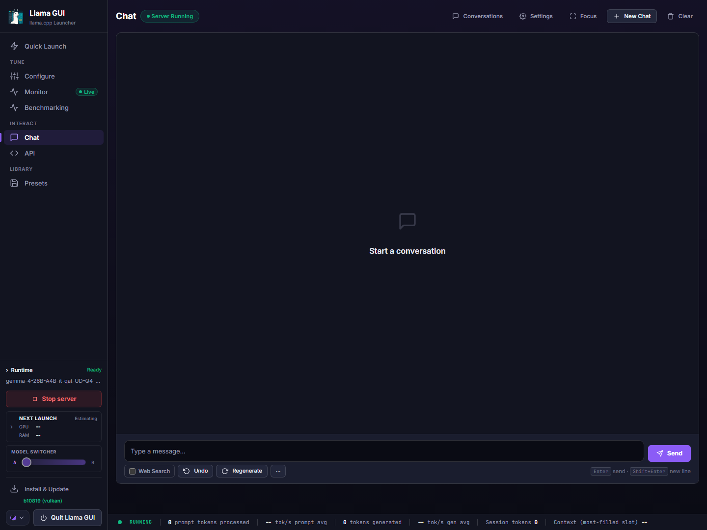 Chat tab
