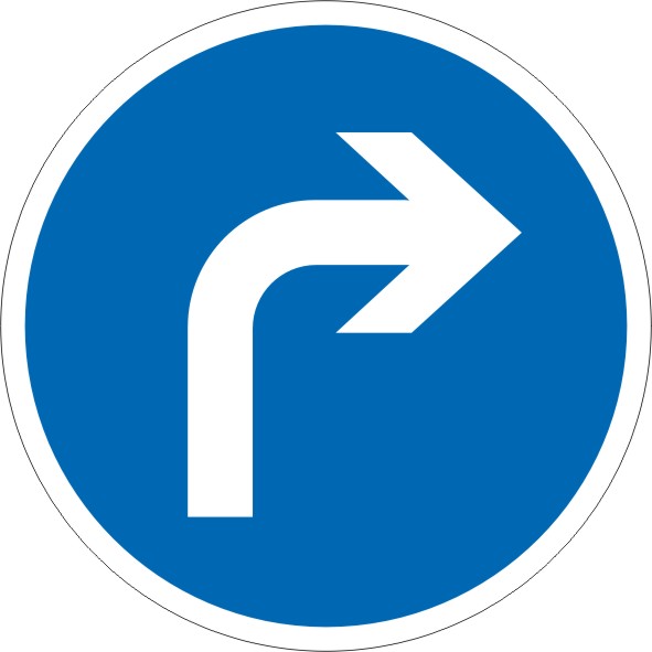 Right Turn Ahead Sign