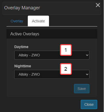 The Main Overlay Manager Window