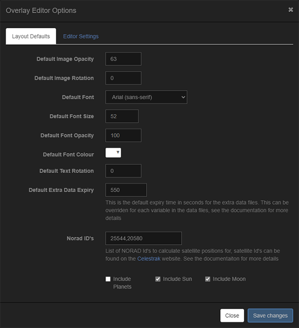 Layout Settings