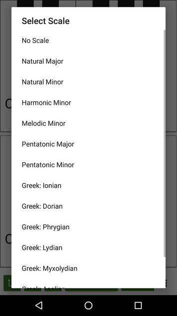 tonality v1.2   2. scale selection