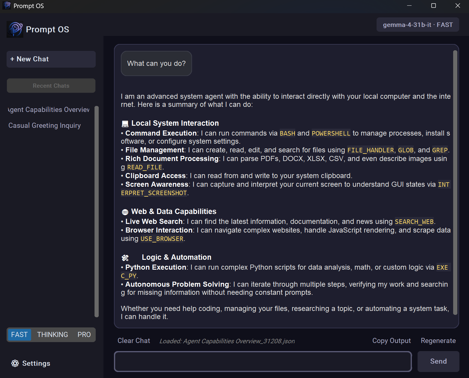 Prompt OS GUI