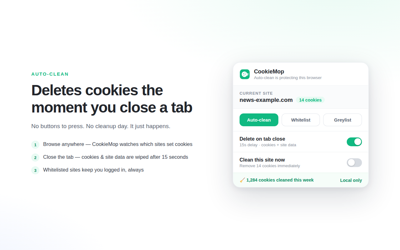 CookieMop popup