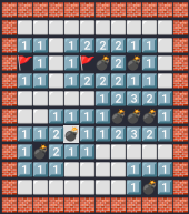 A screenshot of the Minesweeper.js CLI