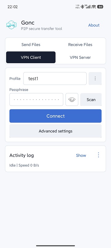 Gonc Android file sender