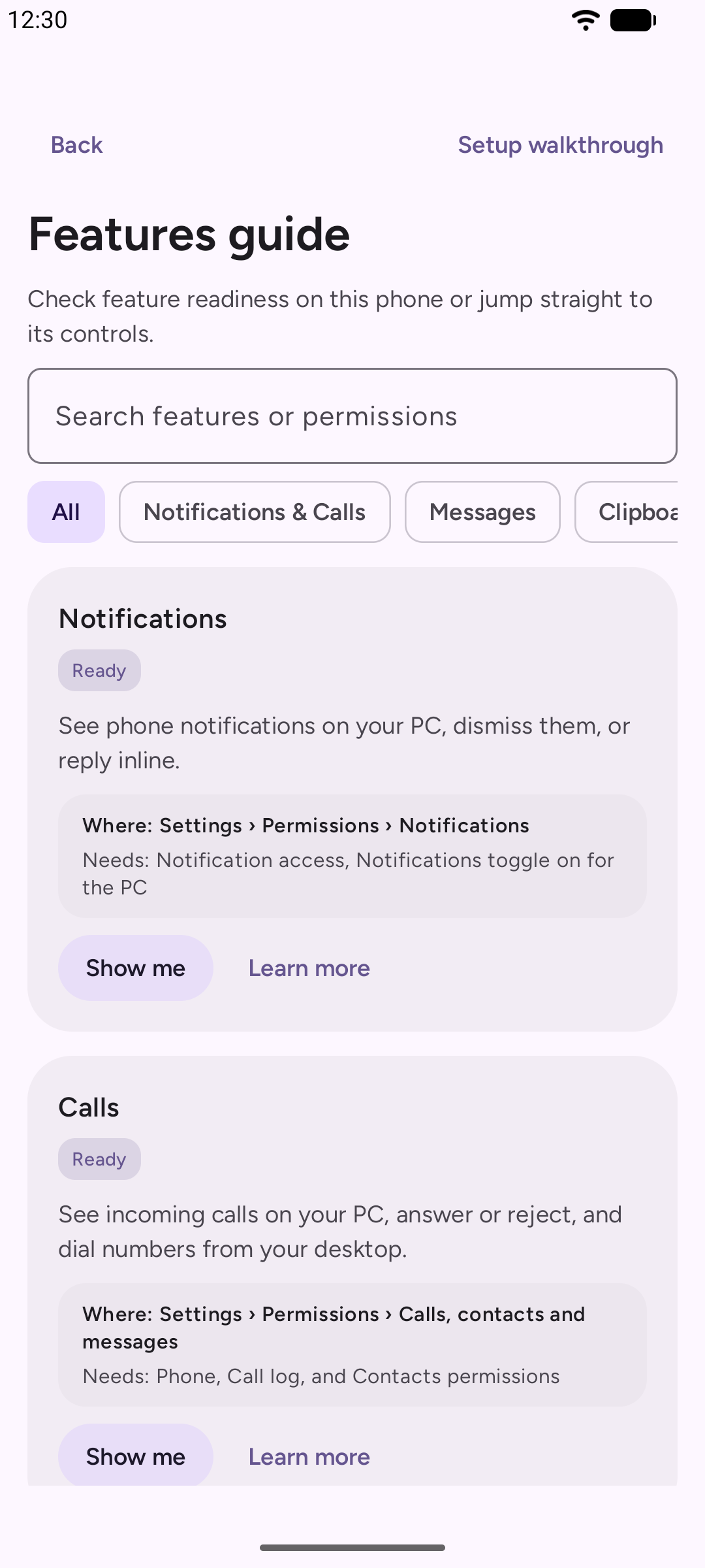 In-app Features Guide on Android