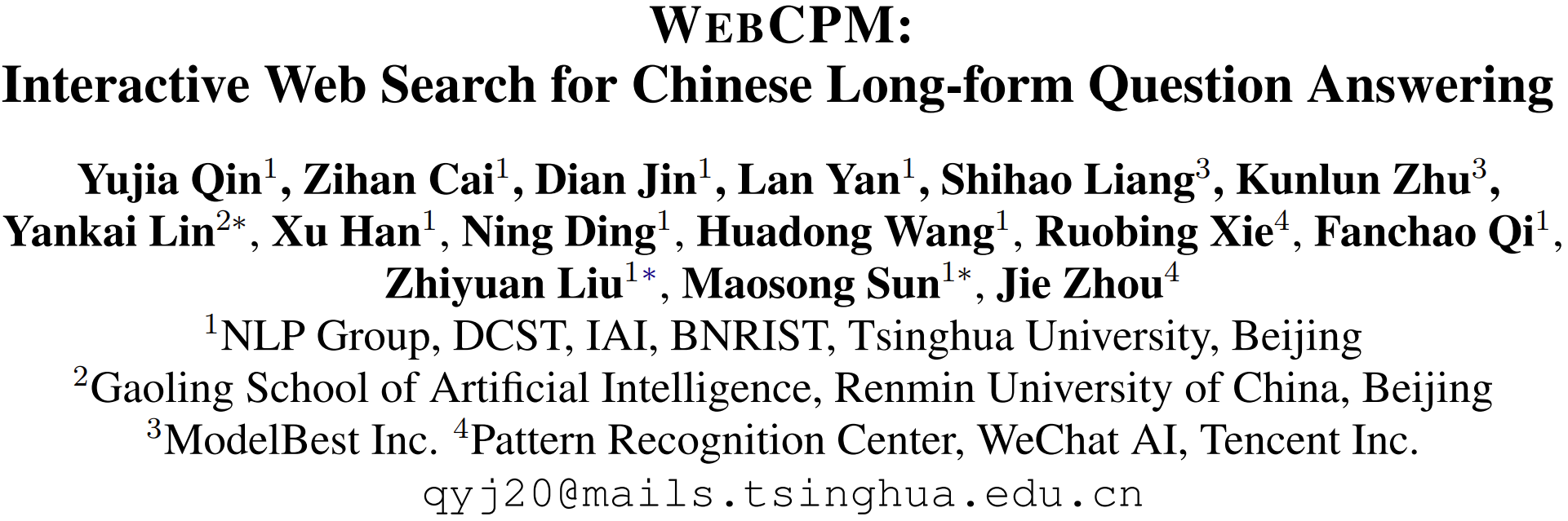 WebCPM: Interactive Web Search for Chinese Long-form Question Answering ...