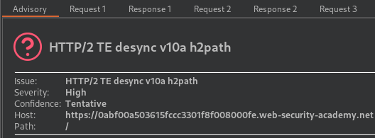 HTTP/2 TE desync v10a h2path