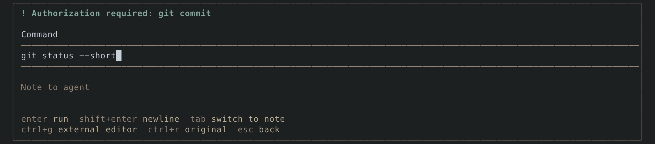 Editing a bash command before approval