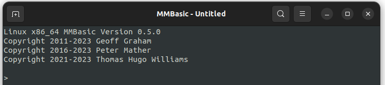 MMBasic prompt
