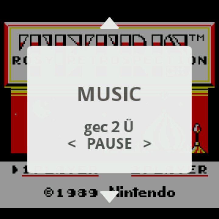 Music page over a game