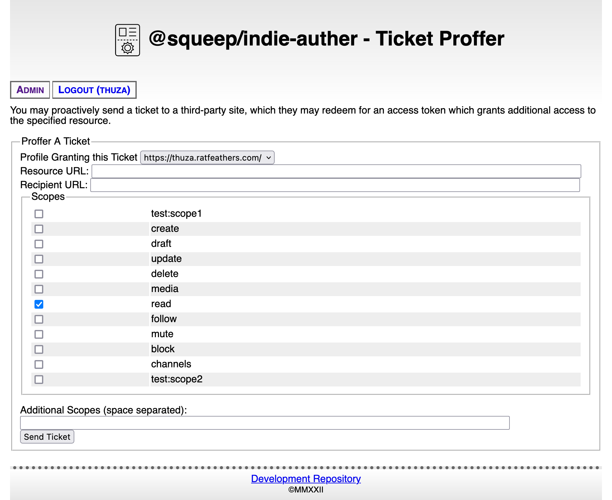 Ticket Offer page