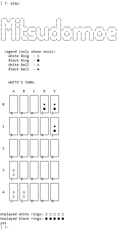 Prolog Initial Board