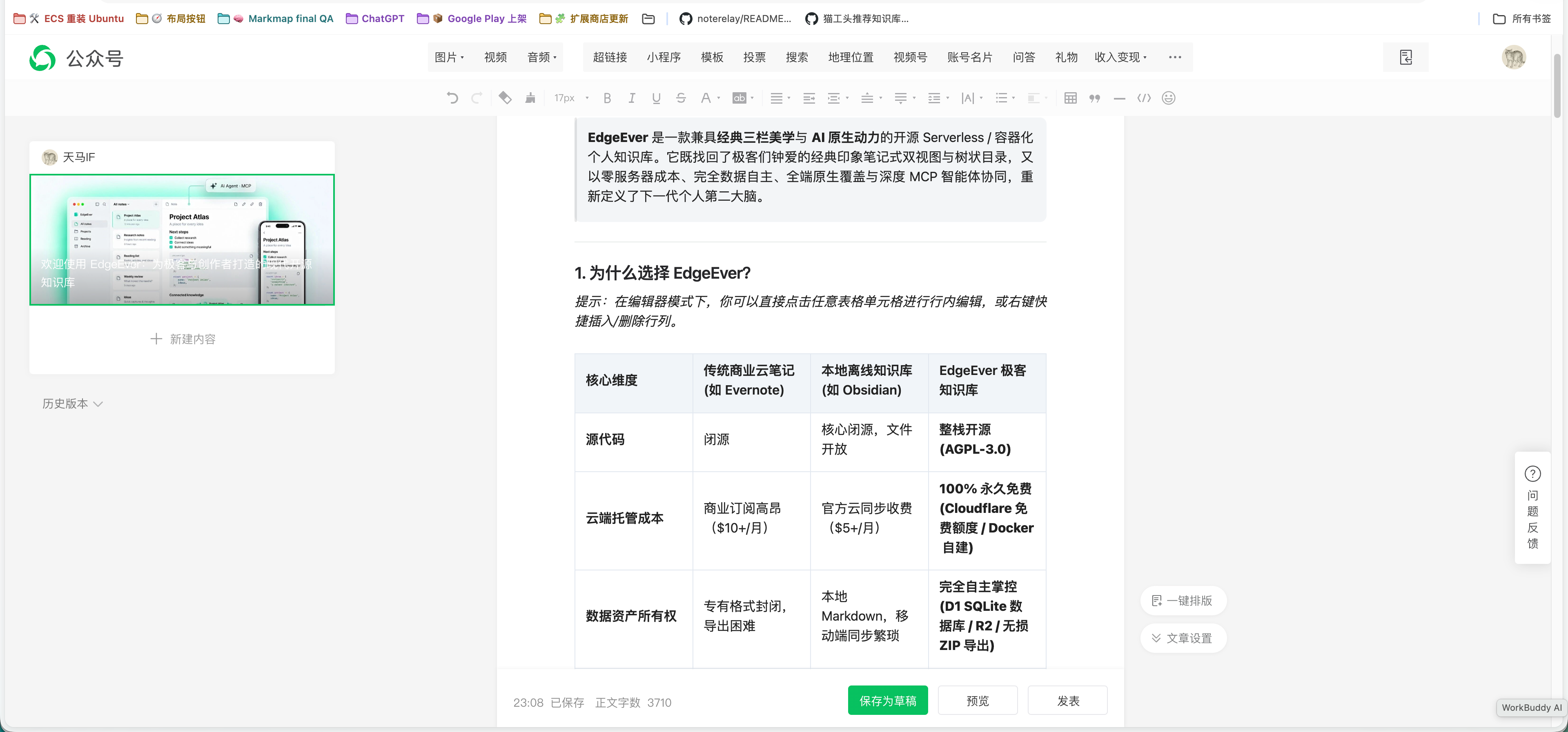 微信公众号后台粘贴后的排版效果