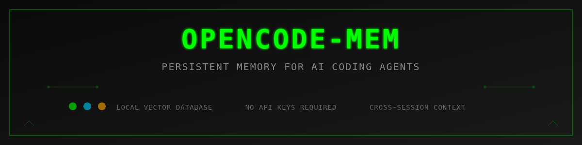 OpenCode Memory Banner
