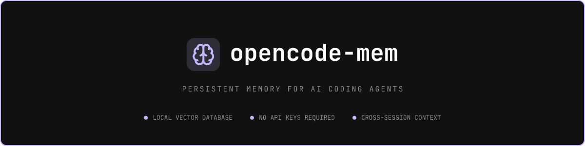 OpenCode Memory Banner