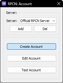 A screenshot of RPCS3's RPCN: Account menu with "Create Account" highlighted