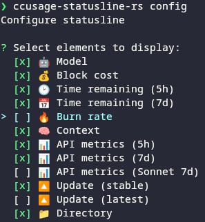 Configuration Menu