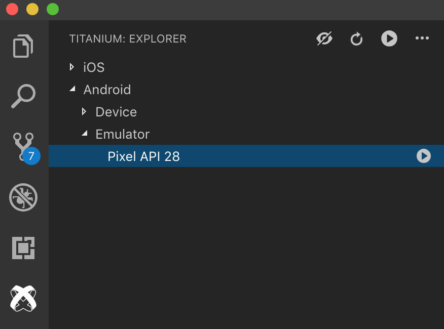 Titanium Activity Pane