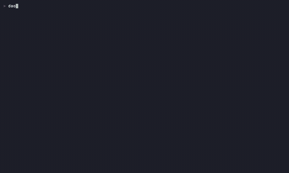 DAO CODE demo