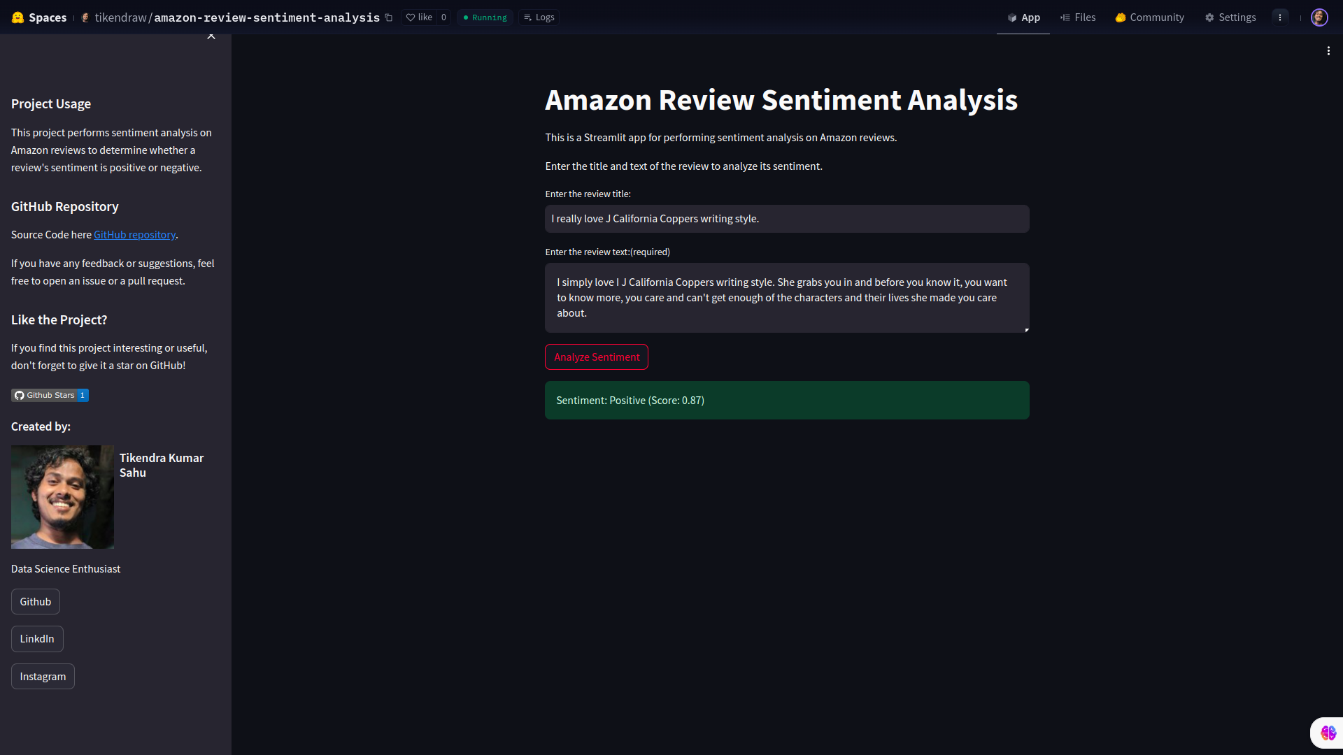 Amazon Review Sentiment Analysis