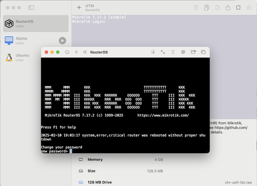 Screengrab of UTM with RouterOS