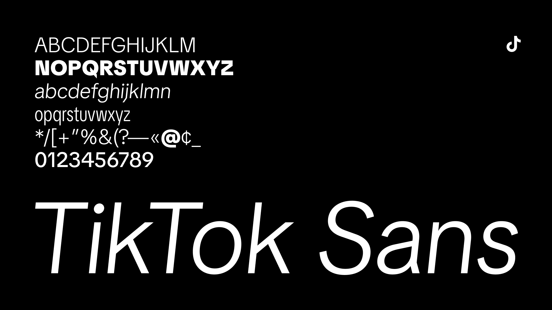 TikTok Sans example