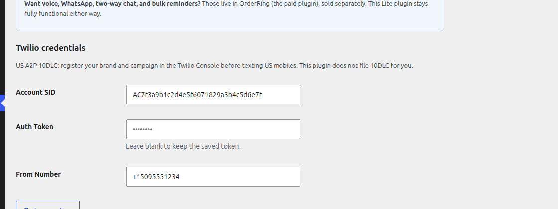 Test connection