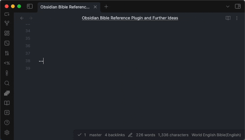 obsidian bible reference demo