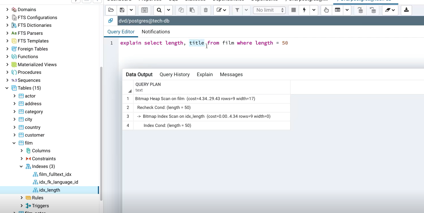 Index Only vs Heap needed