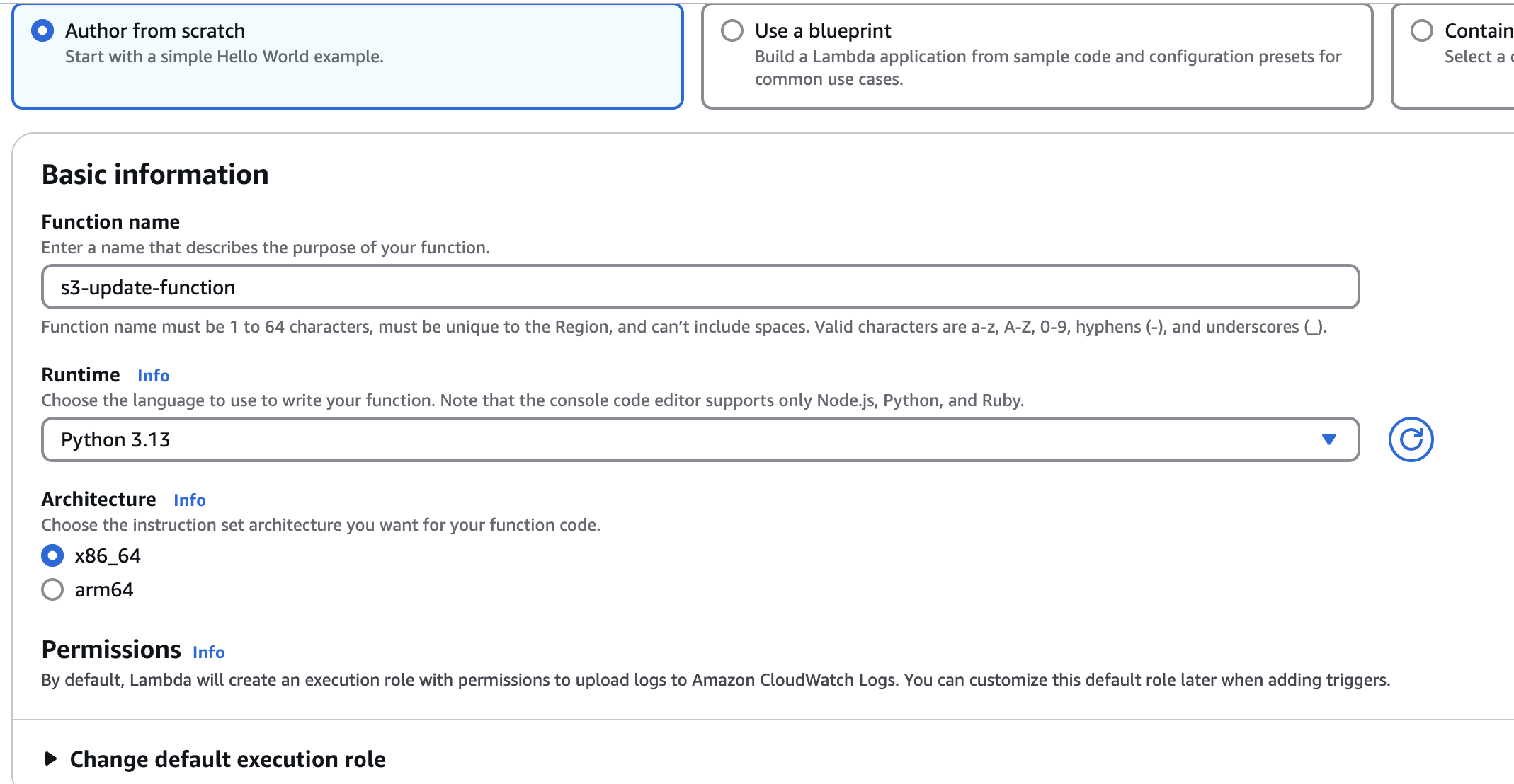 Create Lambda